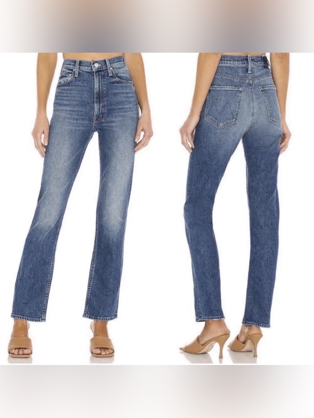 Mother Superior High Waisted Rider Skimp Jeans Cowboys Don't Cry straight leg 28